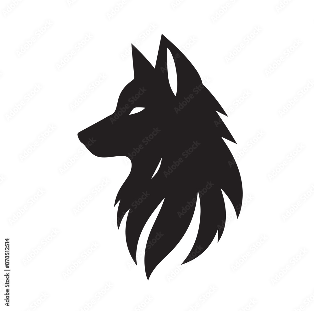 Obraz premium Wolf Silhouette vector illustration