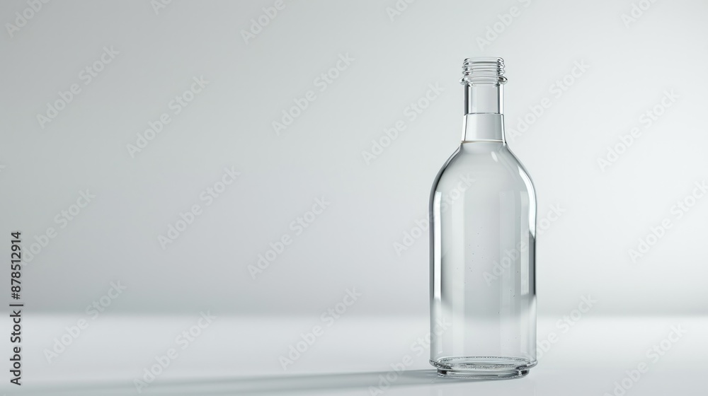 Mineral water glass bottle on white background Mineral water glass bottle on white background