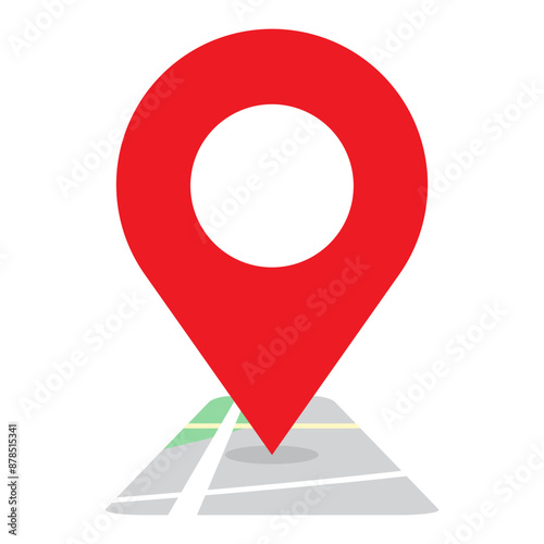 Vector location icons on a white background.