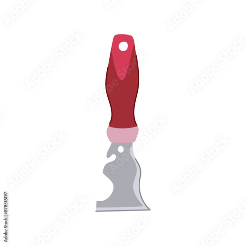 house paint scraper cartoon. spatula home, wall repair, hand tool house paint scraper sign. isolated symbol vector illustration