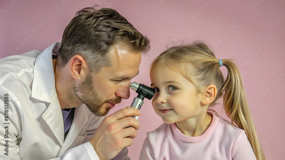 Doctor Examining Little Girl's Ear with Otoscope: Building Trusting Relationship in Pediatric Care Doctor Examining Little Girl's Ear with Otoscope: Building Trusting Relationship in Pediatric Care
