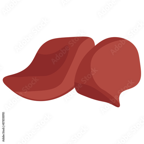 Beef or pork liver as an ingredient for cooking, a popular offal