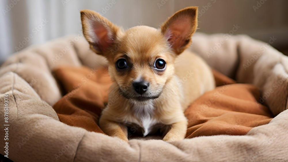 A dog in there bed A dog in there bed
