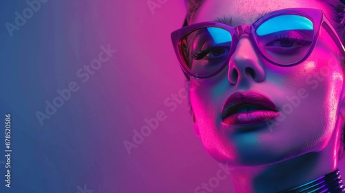 Close-up portrait of a woman with sunglasses