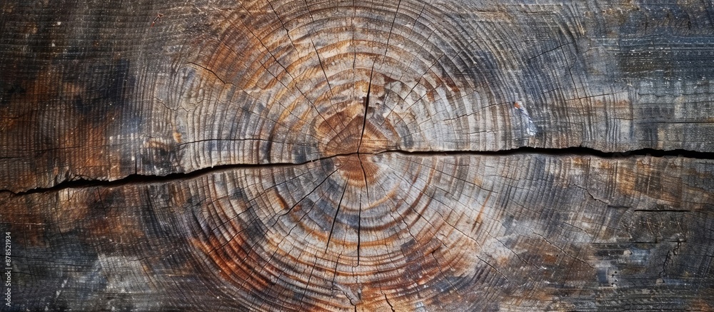 Fototapeta premium Old natural pattern on a wooden texture background with copy space image.