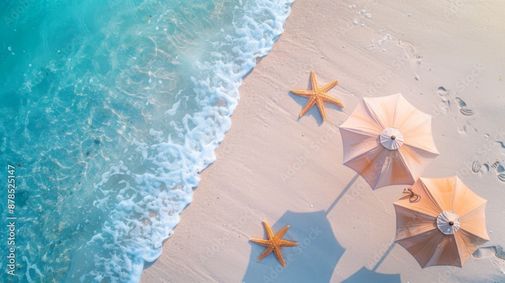 Set of beach umbrellas Set of beach umbrellas