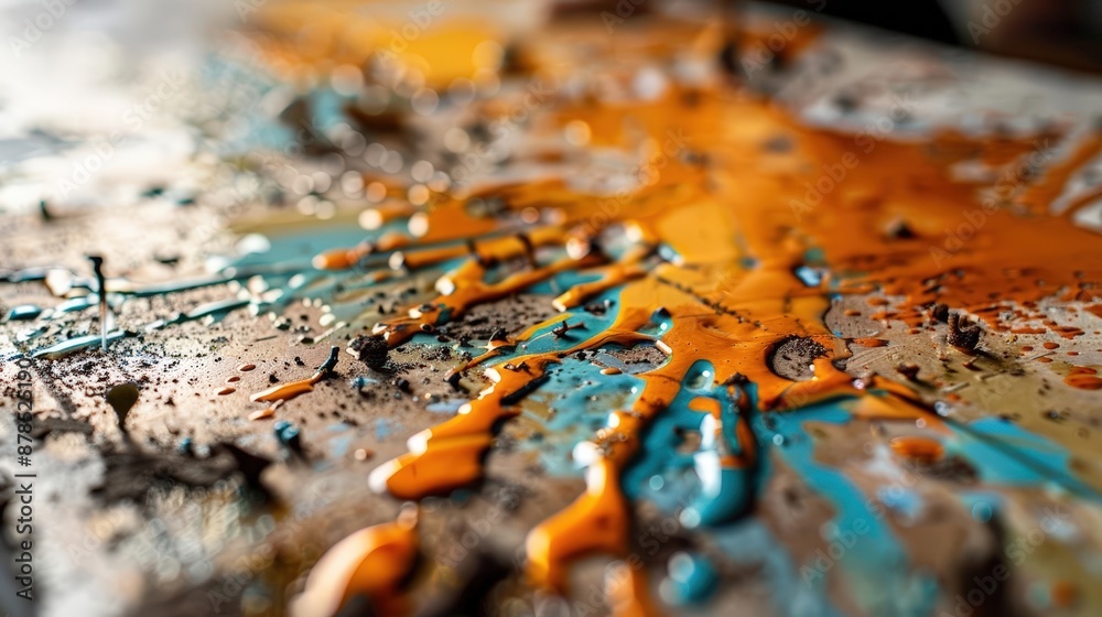A Close-up Shot of a Watercolor silhouettes of a bustling cityscape with overlapping colors A Close-up Shot of a Watercolor silhouettes of a bustling cityscape with overlapping colors