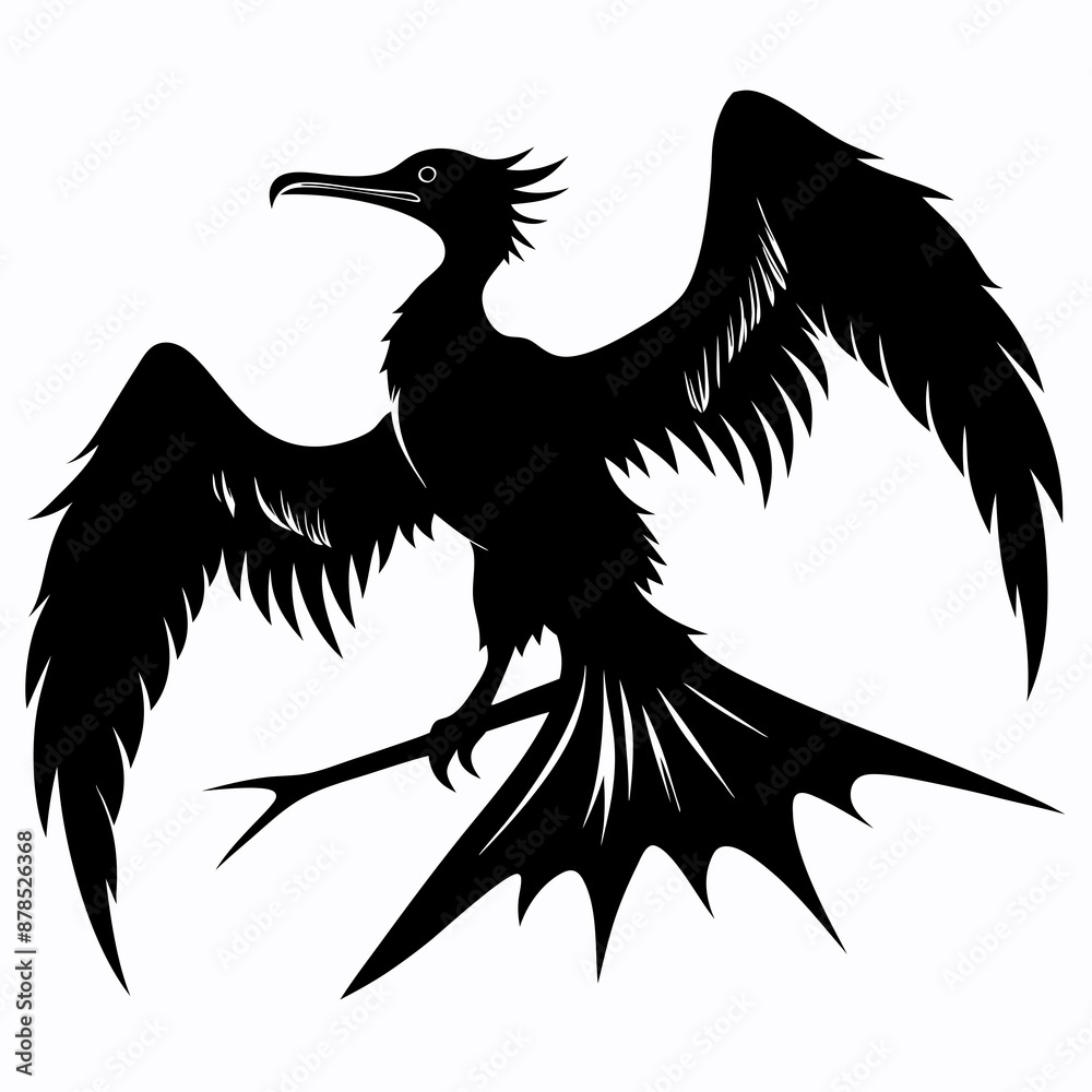 Obraz premium Frigatebird silhouette black