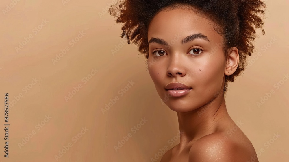 A woman with clear skin A woman with clear skin