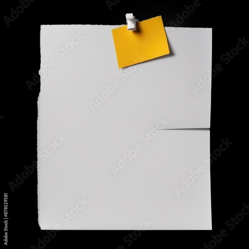 paper message note reminder blank background office business white empty page label adhesive tape