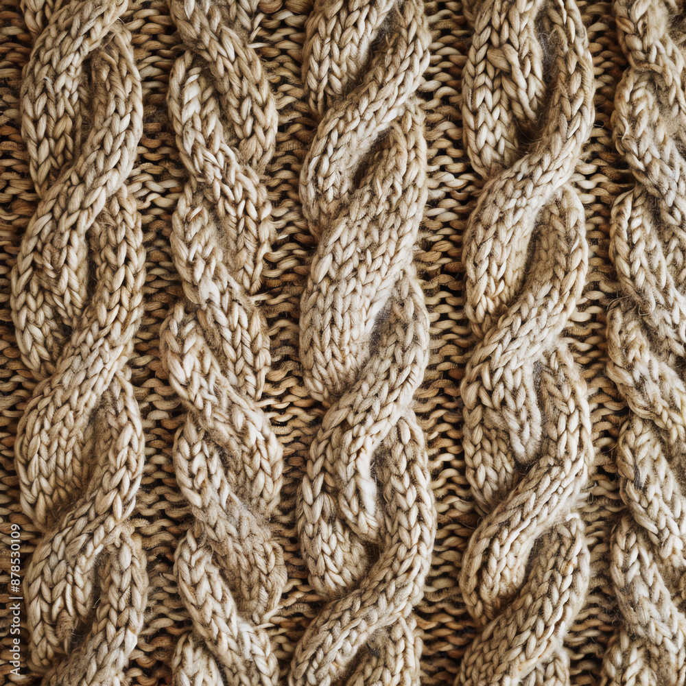 Tan Cable knit texture