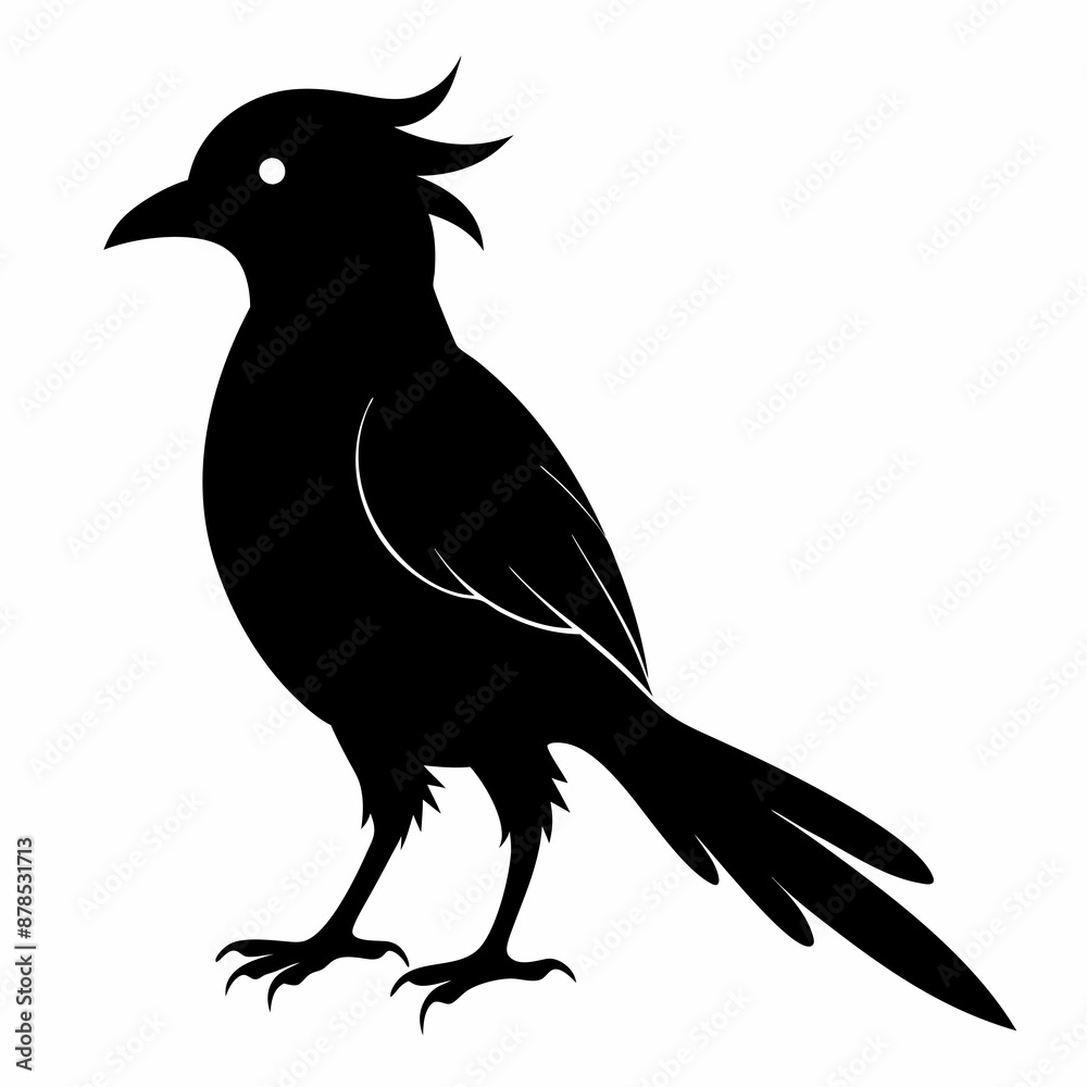 Fototapeta premium Cuckoo black silhouette