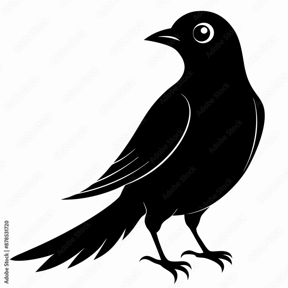 Obraz premium Cuckoo black silhouette