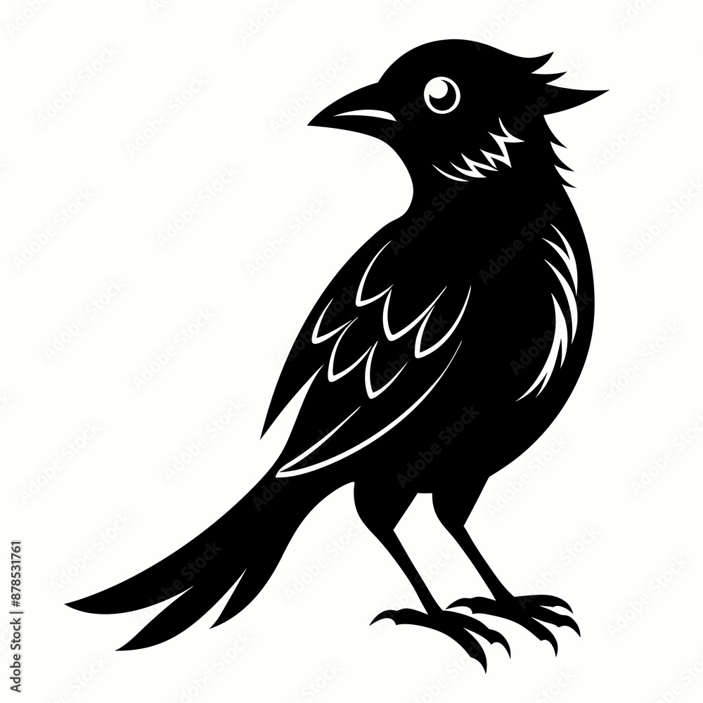 Obraz premium Cuckoo black silhouette