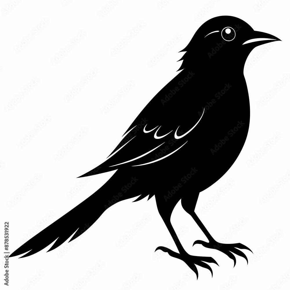 Obraz premium Cuckoo black silhouette