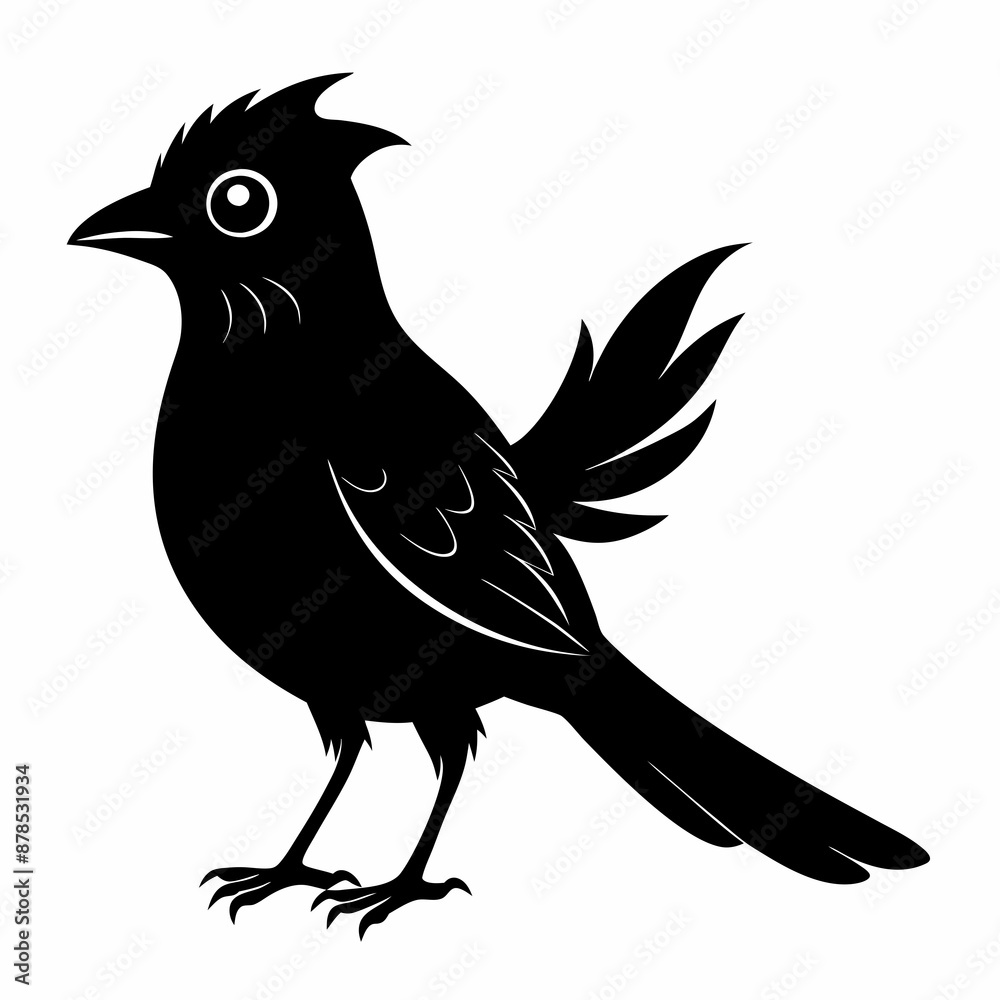 Obraz premium Cuckoo black silhouette