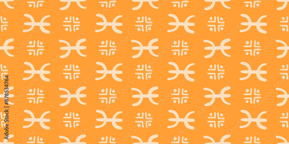 African ethnic seamless pattern. Tribal background African ethnic seamless pattern. Tribal background