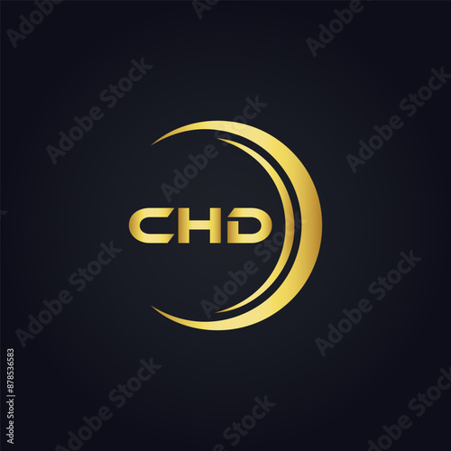 CHD logo. C H D design. White CHD letter. CHD, C H D letter logo design. C H D letter logo design in GOLD, GOLDEN LOGO, THREE, style. letter logo set in one artboard. C H D letter logo vector design.