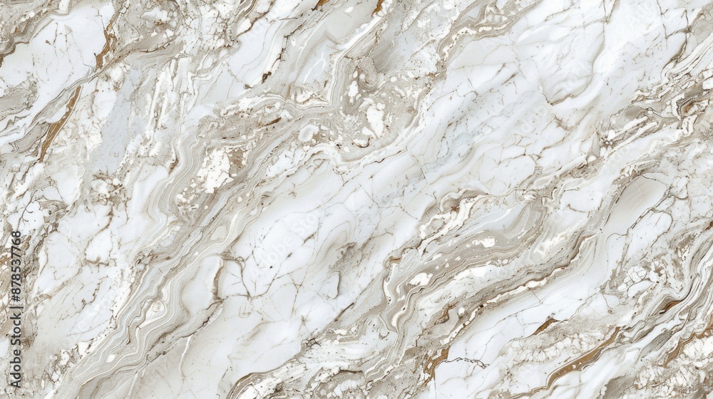 White curly marble texture providing an elegant and luxurious surface pattern, ideal for sophisticated interior design.