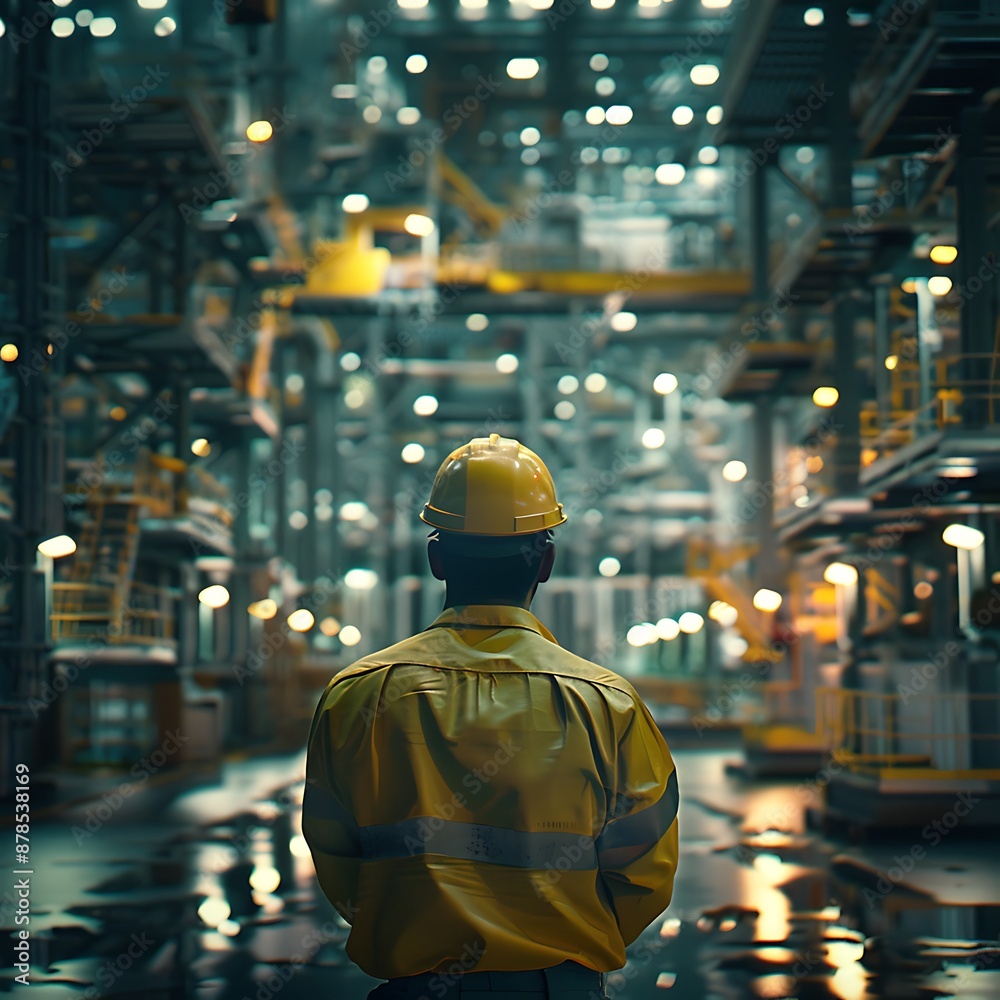 Construction Worker at Sunset Construction Worker at Sunset