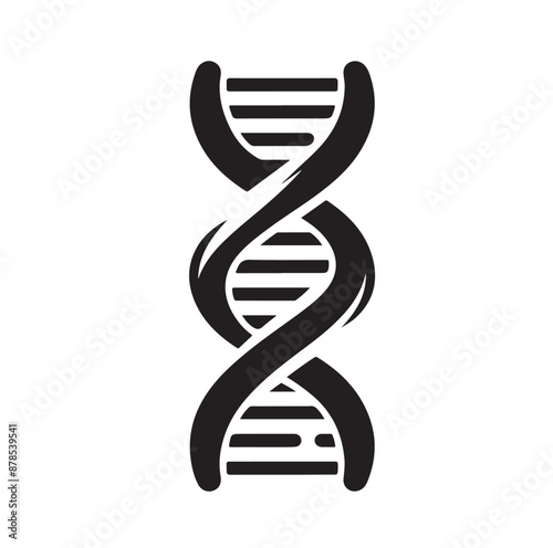 DNA flat vector icon silhouettes illustration 