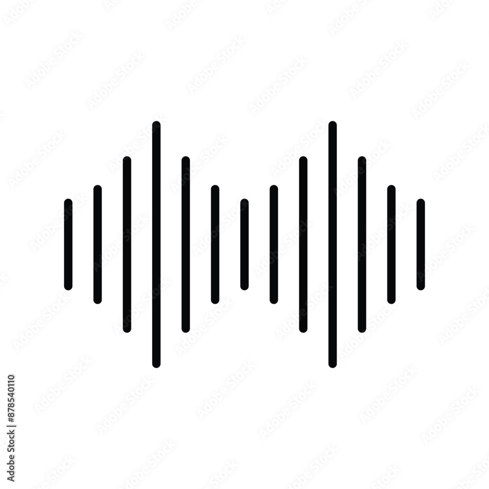 audio wave equalizer icon vector design template audio wave equalizer icon vector design template