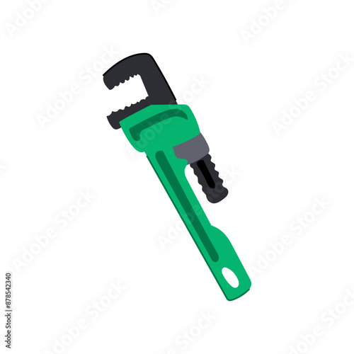 plumber pipe wrench cartoon. repair tool, water home, work equipment plumber pipe wrench sign. isolated symbol vector illustration
