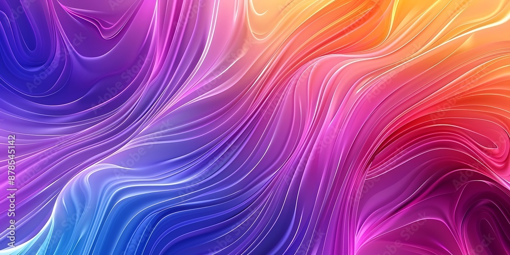Obraz premium Abstract Rainbow multi-colored wave pattern