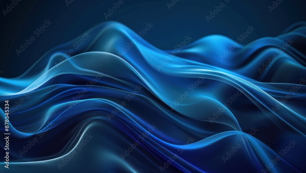 Abstract Blue Waves: A Digital Masterpiece Abstract Blue Waves: A Digital Masterpiece