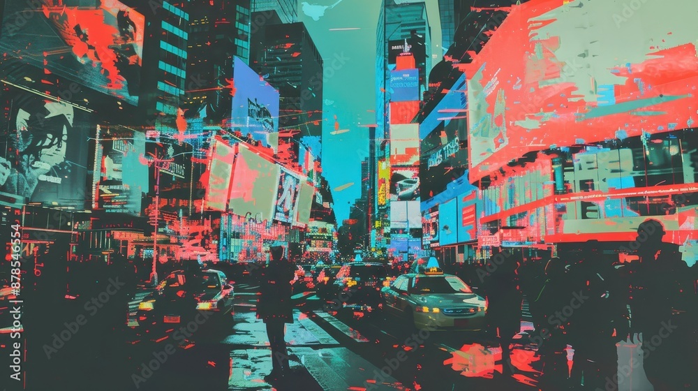 Obraz premium Digital collage of an investment platform