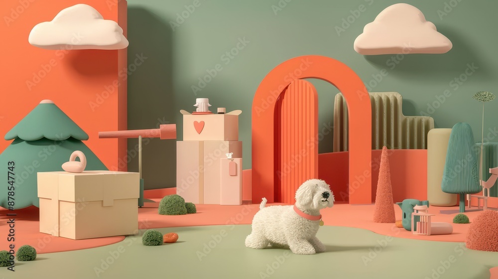 © Saranpong - 3D modeling of a pet subscription box