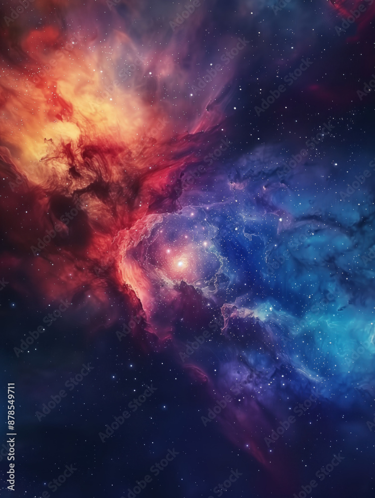 Glowing nebula in the depths of the universe Glowing nebula in the depths of the universe