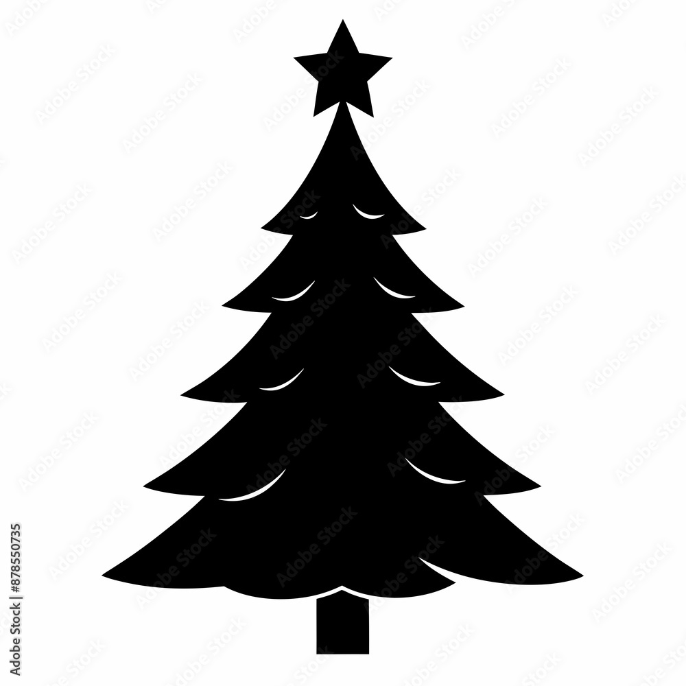 christmas tree vector illustration, green christmas tree isolated on white, tree vector art, christmas vector Line art christmas tree vector illustration, green christmas tree isolated on white, tree vector art, christmas vector Line art