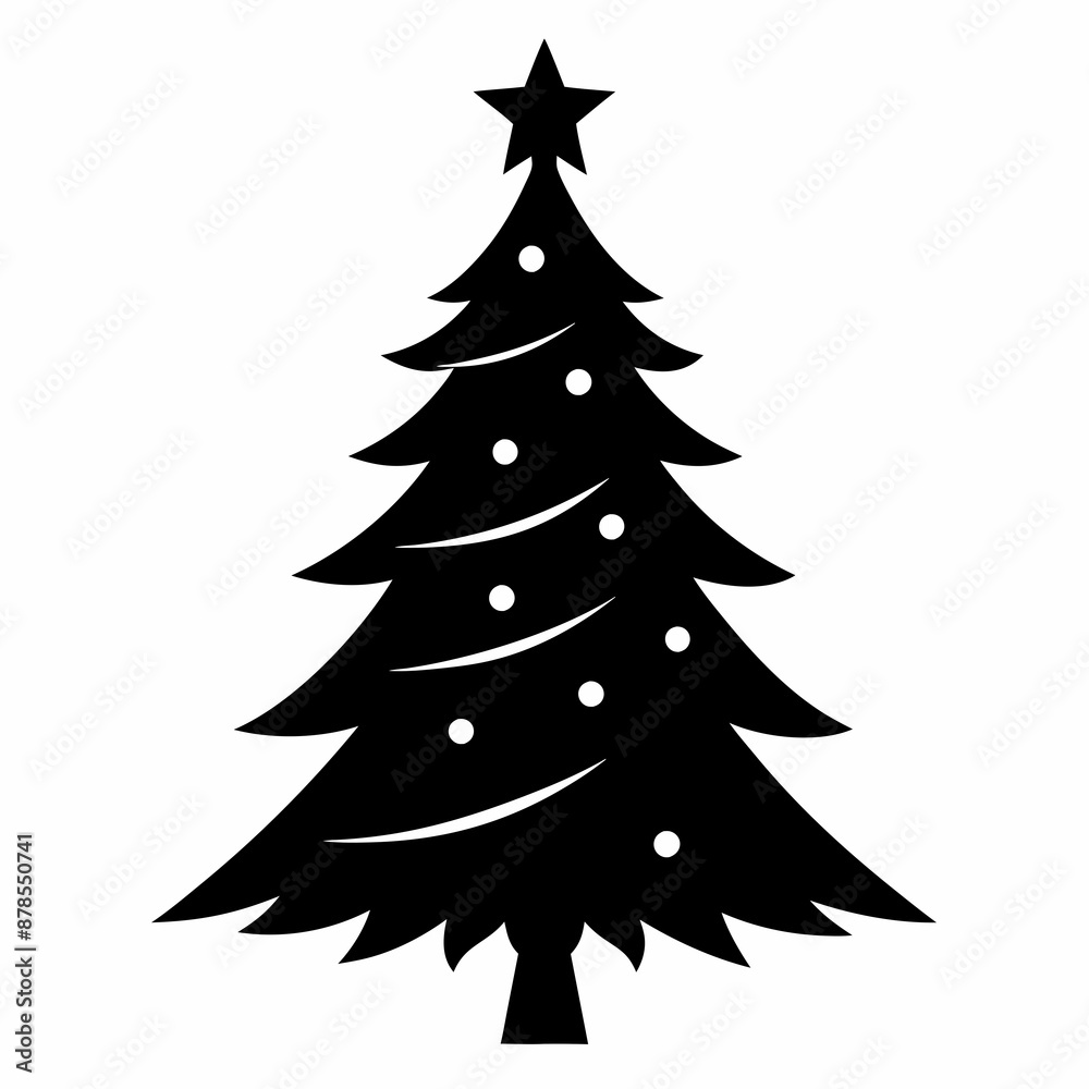 christmas tree vector illustration, green christmas tree isolated on white, tree vector art, christmas vector Line art christmas tree vector illustration, green christmas tree isolated on white, tree vector art, christmas vector Line art