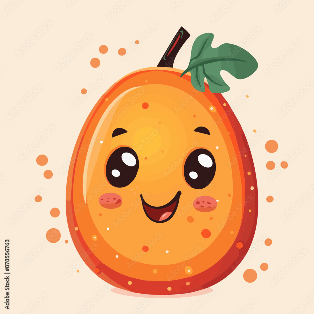 Obraz premium Cute Cartoon Papaya Fruit Character 