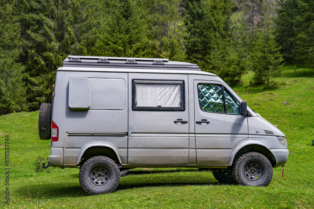 Image of an Off road camper in the outdoors Image of an Off road camper in the outdoors