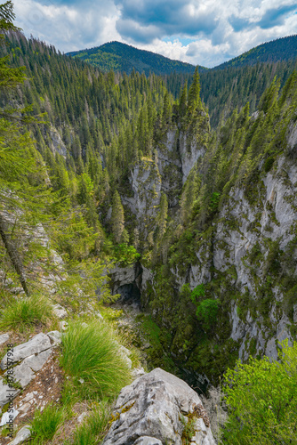 Summer landscape of Cetatile Ponorului in Apuseni Natural Park, Romania, Europe photo