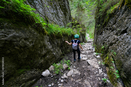 Summer landscape of Cetatile Ponorului in Apuseni Natural Park, Romania, Europe photo