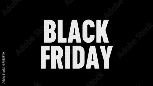 Black Friday day sale animated background video with rolling text effect 4K