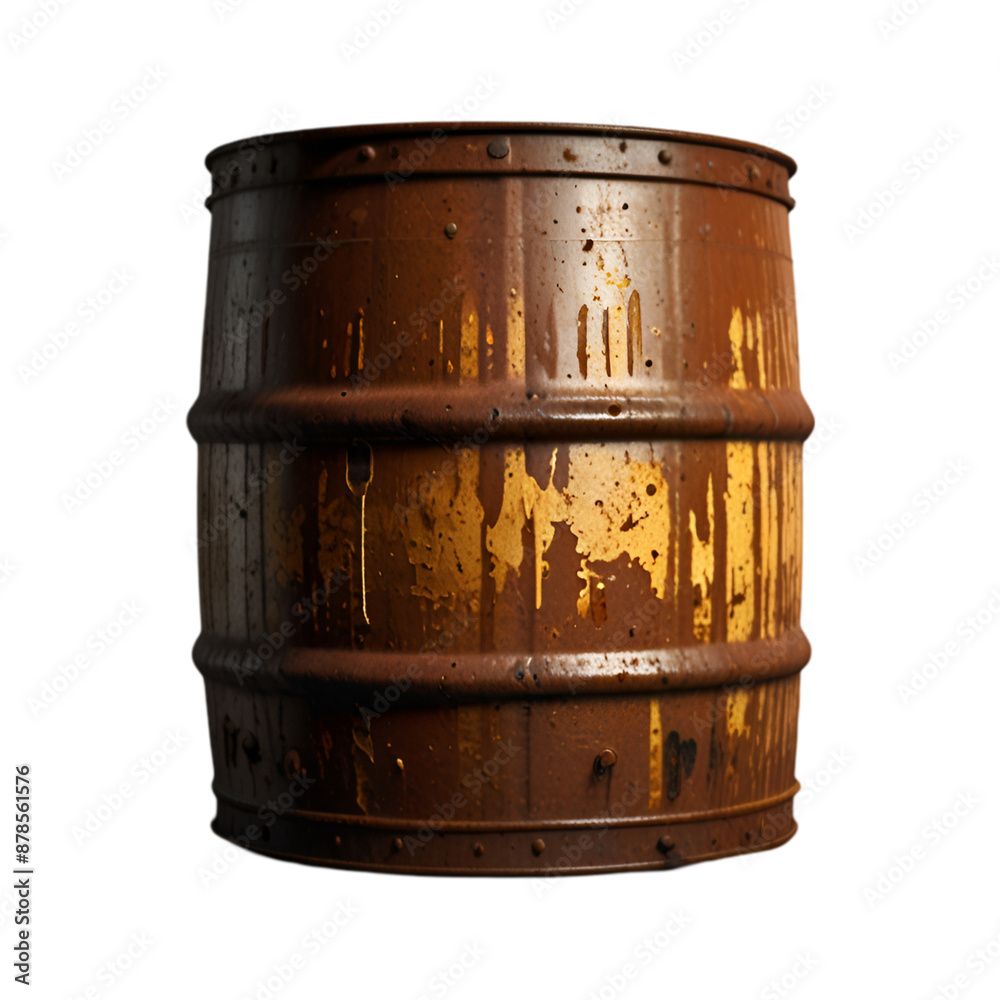 Old rusty oil barrel isolated on transparent background. Old rusty oil barrel isolated on transparent background.