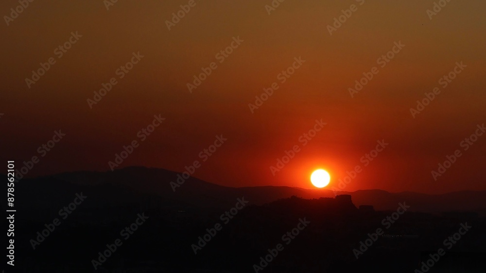 Obraz premium sunset over the mountains