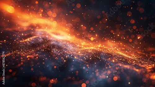 Abstract Background with Technological Particles