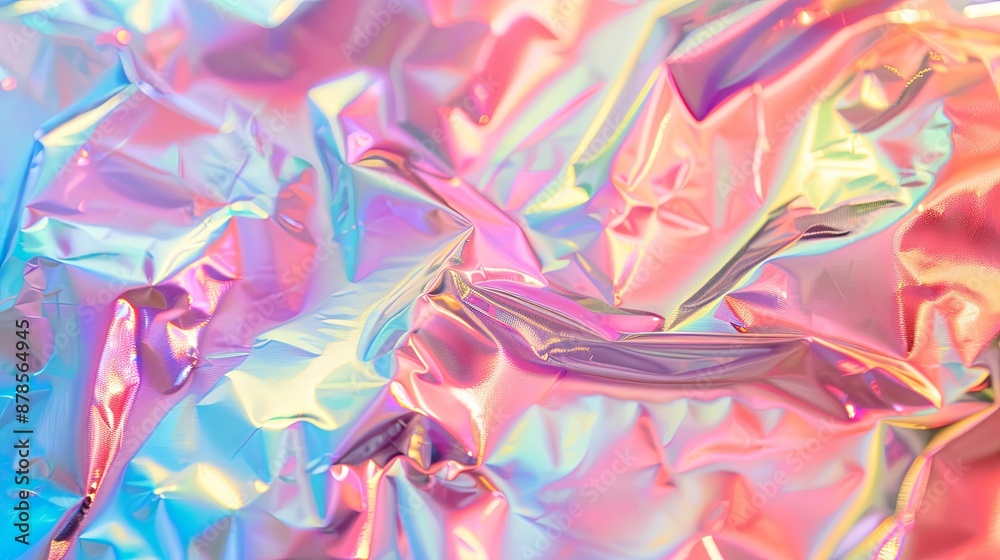 Fototapeta premium Holographic Background, Iridescent Texture.