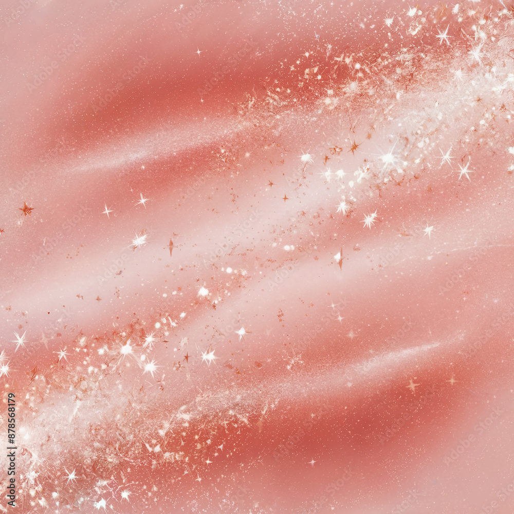 Fototapeta premium A pink background with a white star and white cloud