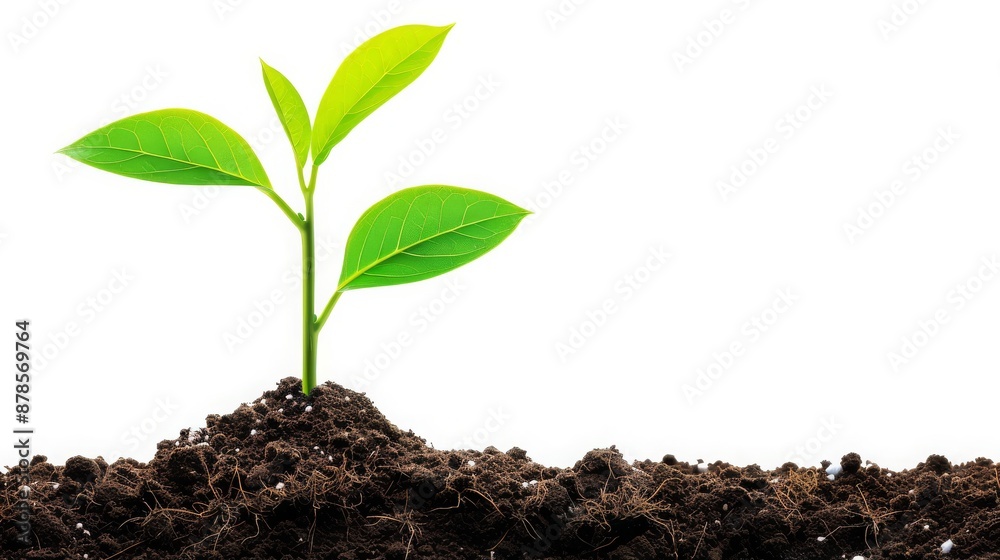 Sprout Growth: Isolated Young Plant on White Transparent Background - Close-Up PNG Banner Sprout Growth: Isolated Young Plant on White Transparent Background - Close-Up PNG Banner