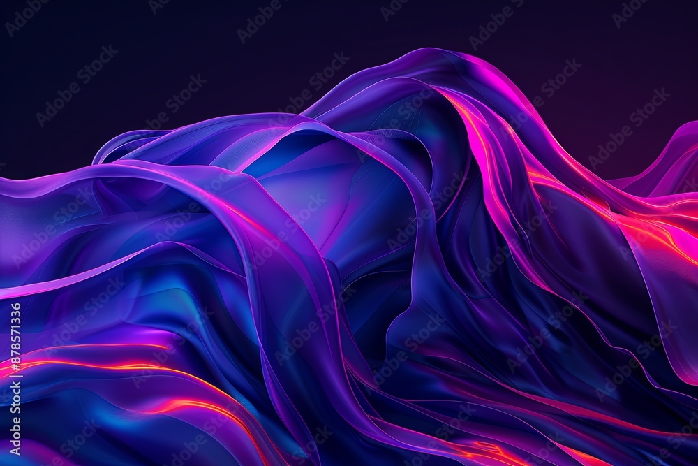 Obraz premium Abstract Swirling Neon Lights.