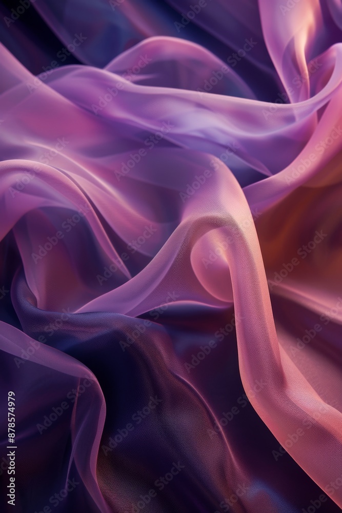 Obraz premium Beautiful purple pink silk satin background. Soft folds on shiny fabric. Luxury background with copy space for design. Web banner. Valentine's day, birthday. Table top view, flat lay.