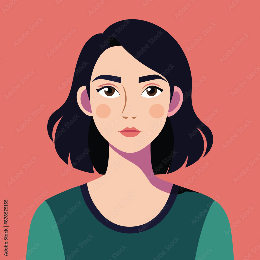 Woman cartoon character expression showing vector illustration Woman cartoon character expression showing vector illustration