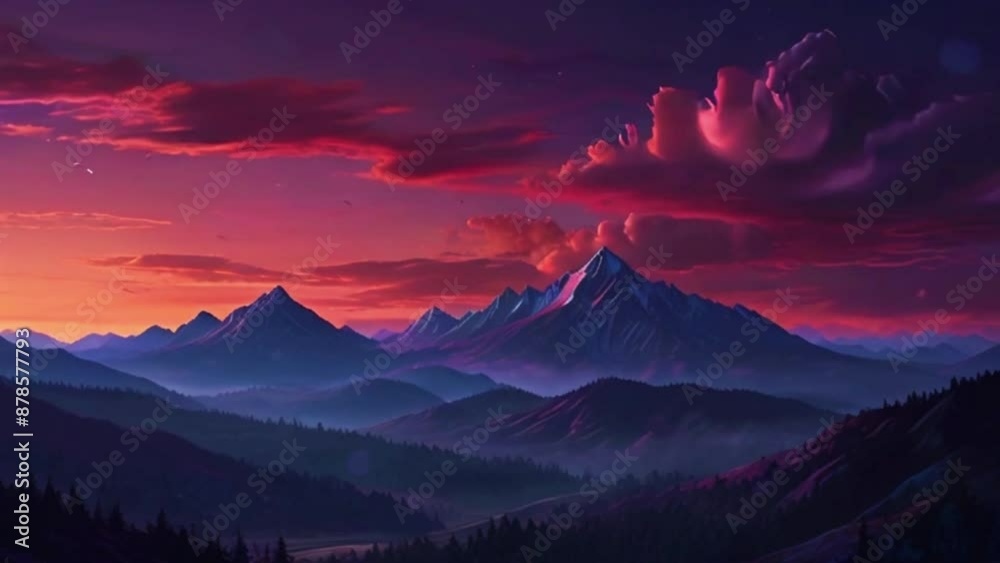 A cozy lofi background featuring mountains shrouded in clouds with watercolor raindrops and soft mist, evoking a peaceful, rainy day vibe, 4K 2D Japanese anime Cyan purple colors manga style wallpaper A cozy lofi background featuring mountains shrouded in clouds with watercolor raindrops and soft mist, evoking a peaceful, rainy day vibe, 4K 2D Japanese anime Cyan purple colors manga style wallpaper