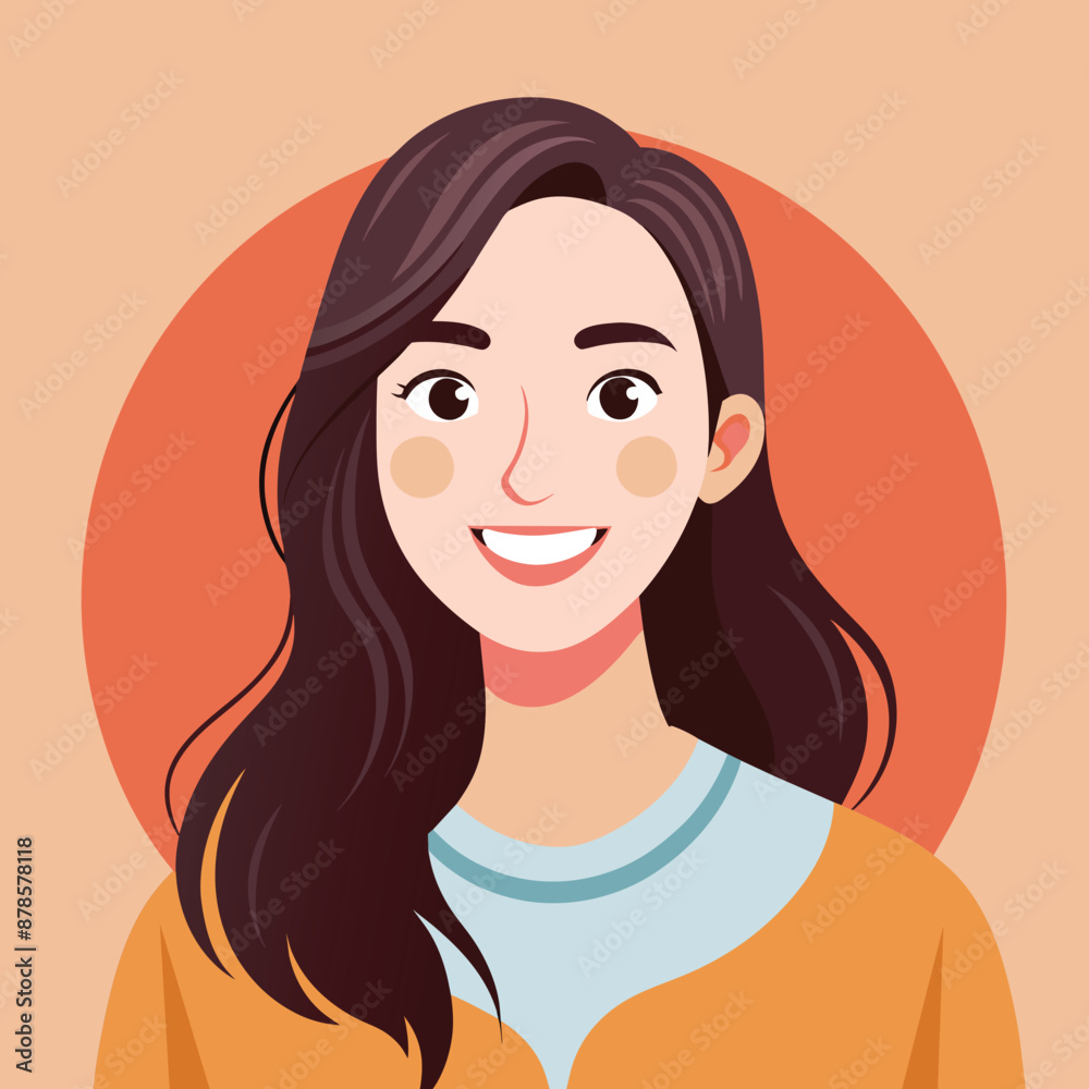 Woman cartoon character expression showing vector illustration Woman cartoon character expression showing vector illustration